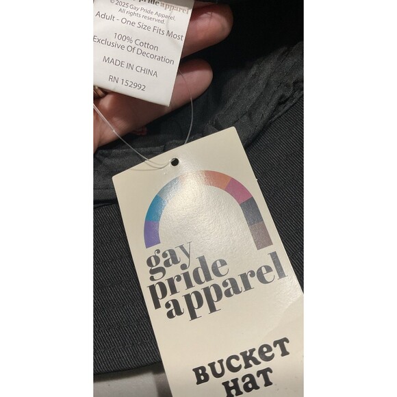 Rainbow Pride Embroidered Bucket Hat - Picture 4 of 4
